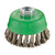 Bosch WBS504 3 1/2" Cup Brush, Knotted, Stainless Steel