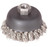 Bosch WB504 3 In. Wheel Dia. 5/8 In.-11 Arbor Stainless Steel Knotted Wire Single Row Cup Brush