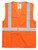 Zing V-200 OE L Hi-Vis Class 2 Mesh Safety Vest, Hook and Loop, No Pockets, Orange, Size L