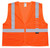Zing V-210 OE 2XL Hi-Vis Class 2 Mesh Safety Vest, Zipper Closure, 2 Pockets, Orange, Size 2XL