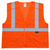 Zing V-220 OE XL Hi-Vis Class 2 Mesh Breakaway Safety Vest, Hook and Loop, With 3 Pockets, Orange, Size XL