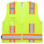 Zing V-230 LE L Hi-Vis Class 2 Two-Tone Surveyor Vest, Zipper, With 8 Pockets, Lime, Size L