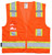 Zing V-230 OE 5XL Hi-Vis Class 2 Two-Tone Surveyor Vest, Zipper, With 8 Pockets, Orange, Size 5XL