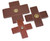Alfa Tools CP12021 2" x 3/4" 8-Ply 120 Grit Aluminum Oxide Cross Pad