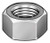 1/2"-13 Hex Nut, 18-8 Stainless Steel