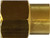 Midland Metal 28180 Reducing Coupling, 1/2 in FNPT x 1/8 in FNPT, 1.19 in, Brass