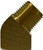 Midland Metal 28230 45 deg Street Elbow, 1/8 in MIP x 1/8 in FIP, Brass