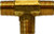 Midland Metal 28291 Pipe Tee, 1/4 in MNPT x 1/4 in MNPT x 1/4 in MNPT, Brass