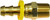 Midland Metal 30423 Straight Swivel Connector, 3/8 in Push-In Tube x 1/8 in MIP, Brass
