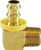 Midland Metal 30373 90 deg Elbow, 1/4 in Push-On Hose Barbed x 1/4 in MIP, Brass