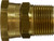 Midland Metal 30181 Straight Swivel Adapter, 3/4 in FGH x 1/4 in MNPTF, Brass