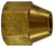 Midland Metal 10024 Hex Reducing Short Rod Nut, 1/2 x 3/8 in SAE 45 deg Flare, Brass