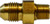 Midland Metal 28708 Straight Adapter, 9/16 in Male 37 deg JIC x 3/8 in MIP, 1.38 in, Brass