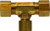 Midland Metal 18116 Reducing Tee, 1/2 in Compression x 1/2 in Compression x 1/4 in Compression, Brass