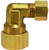 Midland Metal 18135 90 deg Reducing Elbow, 3/8 in Compression x 1/4 in Compression, Brass
