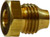 Midland Metal 16005 Double Compression Sleeve Hex Nut, 3/8 in Threaded, Brass