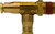 Midland Metal 20164 Swivel Run Tee, 3/8 in Push-In x 3/8 in Push-In x 1/4 in MNPTF, Brass