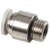 Midland Metal 20844N Internal Hex Straight Adapter, 1/4 in Tube OD x 1/4 in MPT, Brass, Nickel-Plated