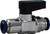 Midland Metal 28401 Mini Ball Valve, 1/4 in Nominal, Push-Fit x Push-Fit, 250 psi Pressure, Brass Body