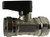 Midland Metal 46652 Straight Mini Ball Valve, 3/8 in Nominal, FIP x FIP, 250 psi Pressure, Brass Body