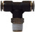 Midland Metal 20107C Swivel Branch Tee, 3/8 in Push-In Tube x 1/4 in MIP x 3/8 in Push-In Tube, Composite