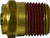 Midland Metal 680806 Straight Connector, 1/2 in Tube OD x 3/8 in Male NPTF, Brass