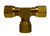 Midland Metal 38047 Tee, 5/8 in Tube OD x 5/8 in Tube OD x 5/8 in Tube OD, Brass