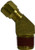 Midland Metal 38153 45 deg Elbow, 3/8 in Tube OD x 1/2 in Male NPTF, Brass