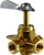 Midland Metal 46248 Solid Bottom Ball Valve Less Click, 3/8 in Nominal, FPT x FPT x FPT, 3 -Port/Way