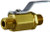 Midland Metal 46910 Miniature Ball Valve, 1/8 in Nominal, MIP x MIP, 1000 psig Pressure, Brass Body