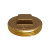 Midland Metal 970305 Raised Head Cleanout Plug, 4 in MPT, Brass