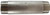 Midland Metal 48127 Welded Pipe Nipple, 1-1/4 in MPT x 1-1/4 in MPT, 5 in L, Stainless Steel, SCH 40 Schedule