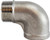Midland Metal 62163 90 deg Street Elbow, 1/2 in MNPT x 1/2 in FNPT, Stainless Steel, 150 lb
