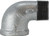 Midland Metal 64171 90 deg Street Elbow, 4 in MPT x 4 in FPT, Iron, Galvanized, 150 lb