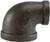 Midland Metal 65137 90 deg Reducing Elbow, 1-1/2 in FPT x 1 in FPT, Iron, Black, 150 lb