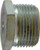 Midland Metal 66777 Solid Hex Head Plug, 1-1/2 in MNPT, Steel, Zinc-Plated, 150 lb