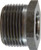 Midland Metal 67508 Hex Bushing, 3/4 in MPT x 3/8 in FPT, Steel, Black