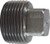 Black Square Head Plug 1-1/4 BLACK SQ HD STEEL PLUG - 67656