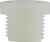 Midland Metal 28661W Reducer Hex Bushing, 3/8 in MPT x 1/4 in FPT, Nylon, White