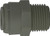 Male Connector 3/8 X 1/8 PLASTIC P-IN X MIP ADP - 20057P