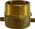 Midland Metal 444113 Fire Hose Swivel Adapter with Lug, 2-1/2 in FNST x 3 in MNPT, Brass