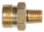 Midland Metal 86001 Quick Disconnect High Pressure Coupling, M22 Metric Screw x 1/4 in MNPT, Brass