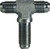 Midland Metal 27036 Bulkhead Branch Tee, 9/16 in 37 deg JIC x 9/16 in 37 deg JIC x 9/16 in 37 deg JIC, Steel