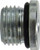 Midland Metal 6408HO10 Hollow Hex Head Plug, 7/8 in Male ORB, Steel