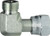 Midland Metal FS650044 90 deg Swivel Nut Elbow, 9/16 in Male ORFS x 7/16 in ORFS, Steel