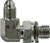 Midland Metal 7205NWO412 90 deg Metric Elbow, 7/16 in JIC x M12 Male Metric, Steel