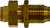 Midland Metal 20127 Bulkhead Union, 1/4 in Push-In x 1/4 in Push-In, Brass