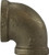 Midland Metal 44130LF 90 deg Reducing Elbow, 1 in FPT x 1/2 in FPT, Bronze