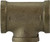 Midland Metal 44296LF Reducing Tee, 1 in FPT x 3/4 in FPT x 3/4 in FPT, Bronze