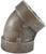 Midland Metal 68190 45 deg Elbow, 3 in Female Threaded x 3 in Female Threaded, Iron, Galvanized, XH Schedule